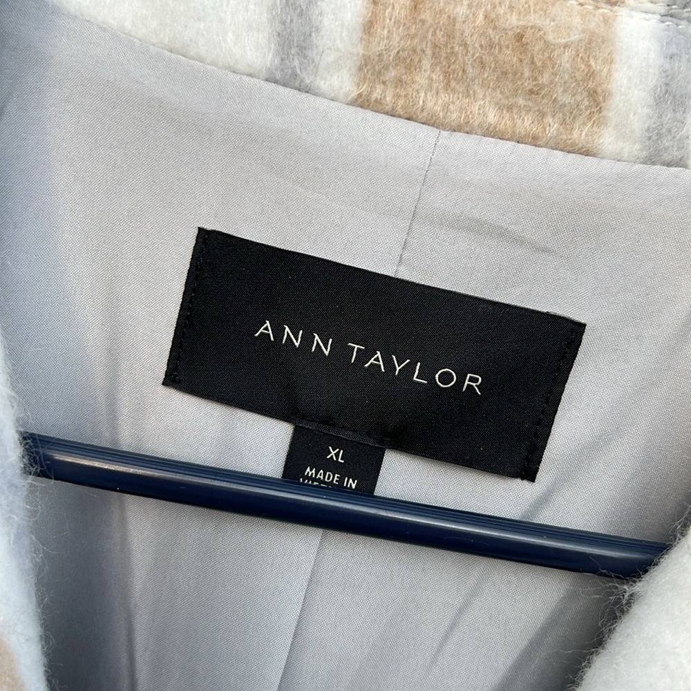 Ann Taylor nwot plaid jacket wool blend fully lined - Picture 5 of 7